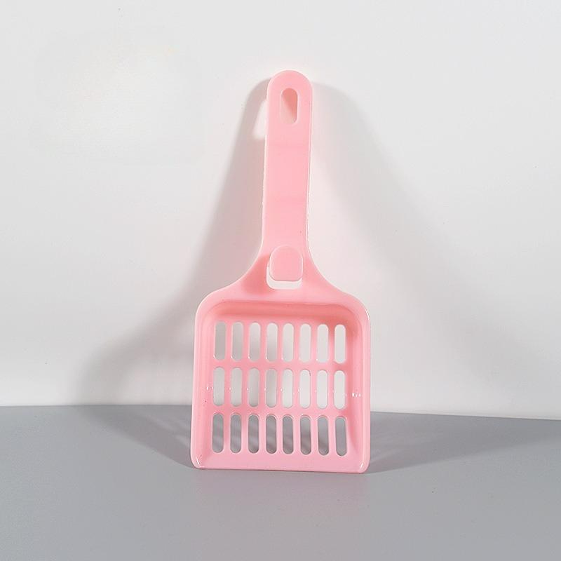 

Plastic Cat Litter Scoop with Hook Durable Pet Cleaning Tool All in One Sturdy Cat Sand Scooper рожевий
