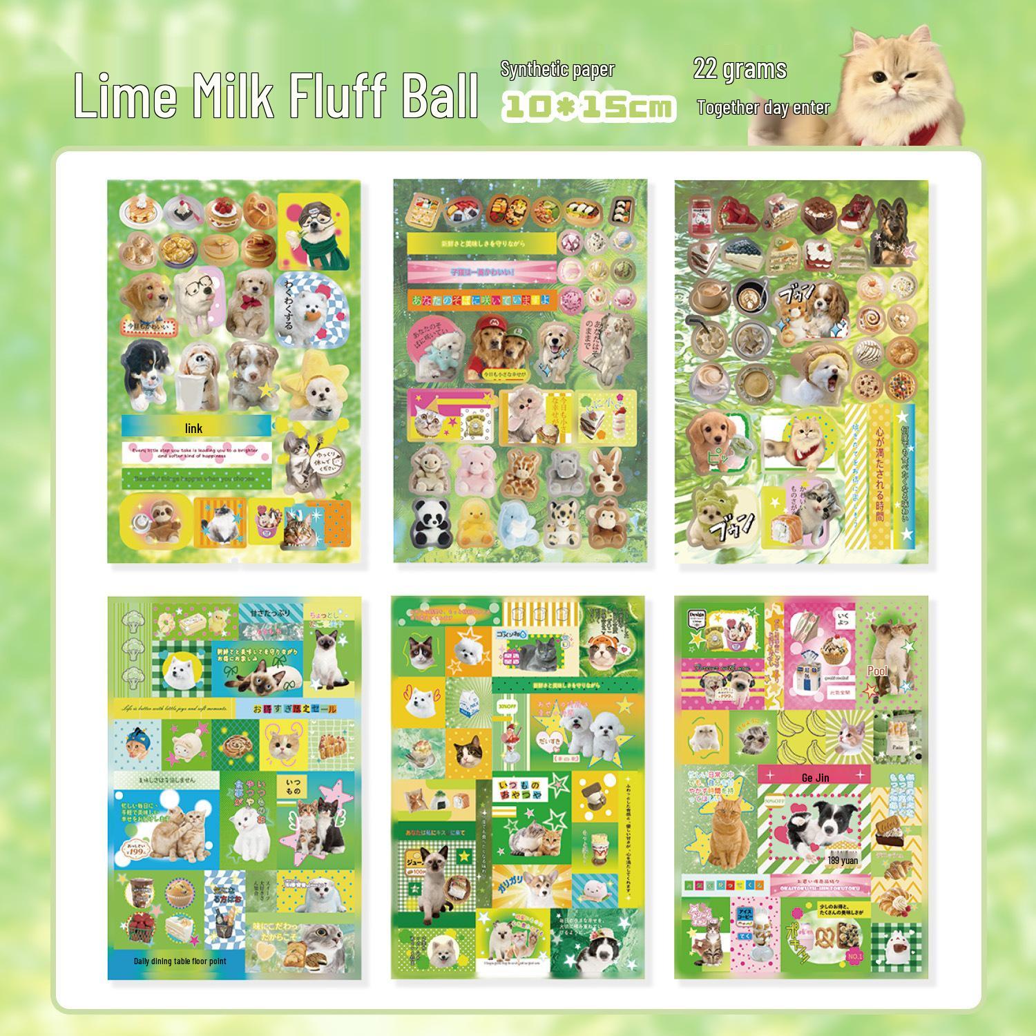 Showa Cute Pets Die-Cut Stickers for Journal Decoration
