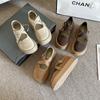 Platform Shoes Women's Autumn New Lazy One-pedal Retro Double Buckle Versatile Casual Shoes