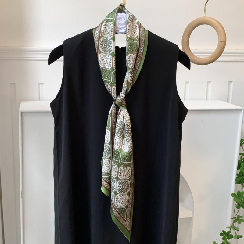 Silk Scarf, Long Strip, Versatile Shirt, Neck Protection, Scarf, Silk Scarf, Multi-purpose Headscarf, Headband, Hair Tie, Decorative Waist Belt.