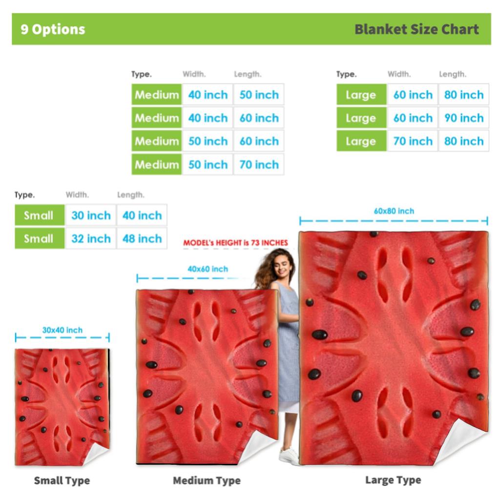 Brightly Colored Watermelon Design Flannel Printed Blanket Suitable For All Seasons Suitable For Living Room Office Sofa Travel