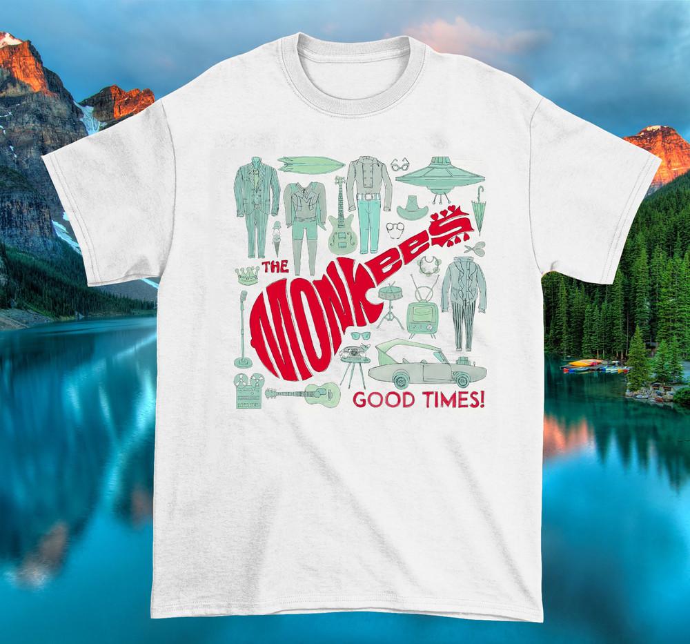 NEW The Monkees Band Good Times Heavy Cotton White S-5XL T Shirt EN802 Unisex T-Shirt L