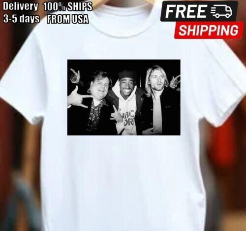Chris Farley Tupac Shakur And Kurt Cobain Unisex Men'S Women'S Cotton T-Shirt Vi Unisex T-Shirt