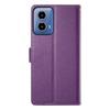 DF-012 For Motorola Moto G45 5G/G34 5G Case Litchi Texture Leather Magnetic Clasp Wallet Stand Phone Cover