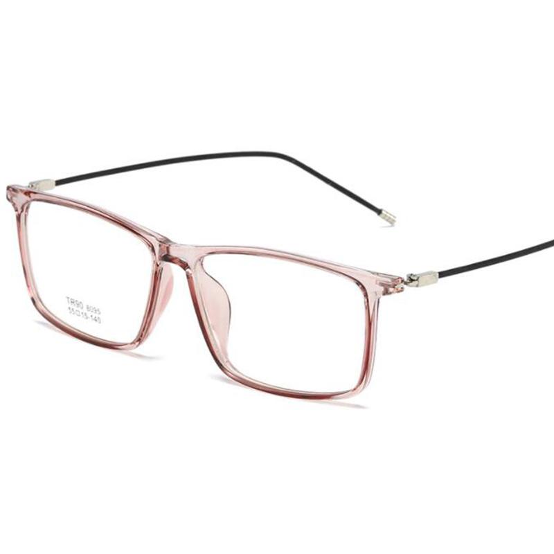 Finished Myopia Glasses TR90 Frames Ultra Light Square Eyewear Prescription Diopters -1.5 To -6.0 For Women Men