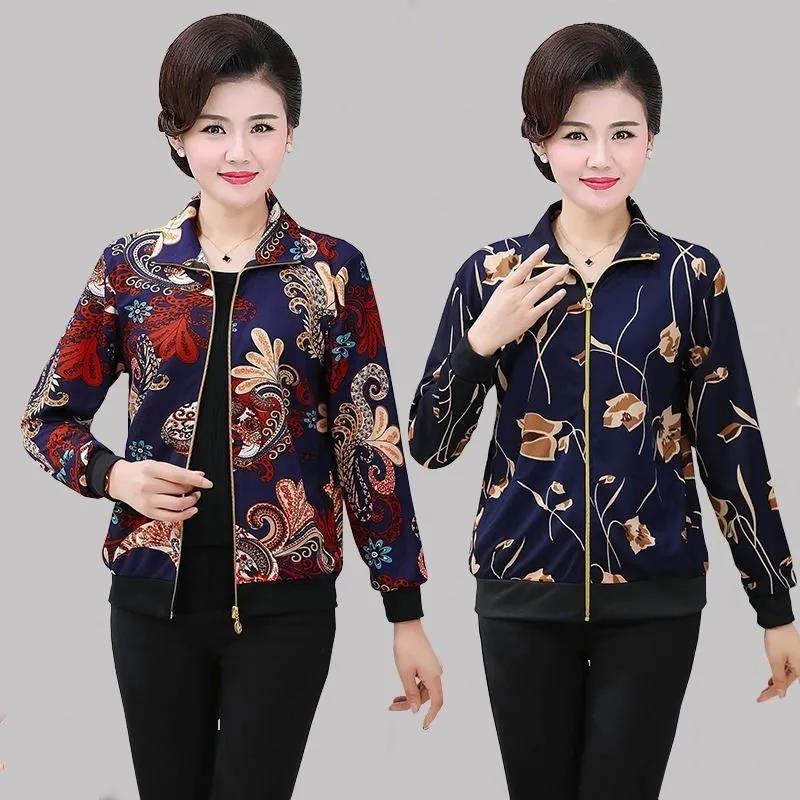 Long Sleeve Blouse Womens Autumn Spring Cherry Printed Thin T-Shirt Ladies Work Tops