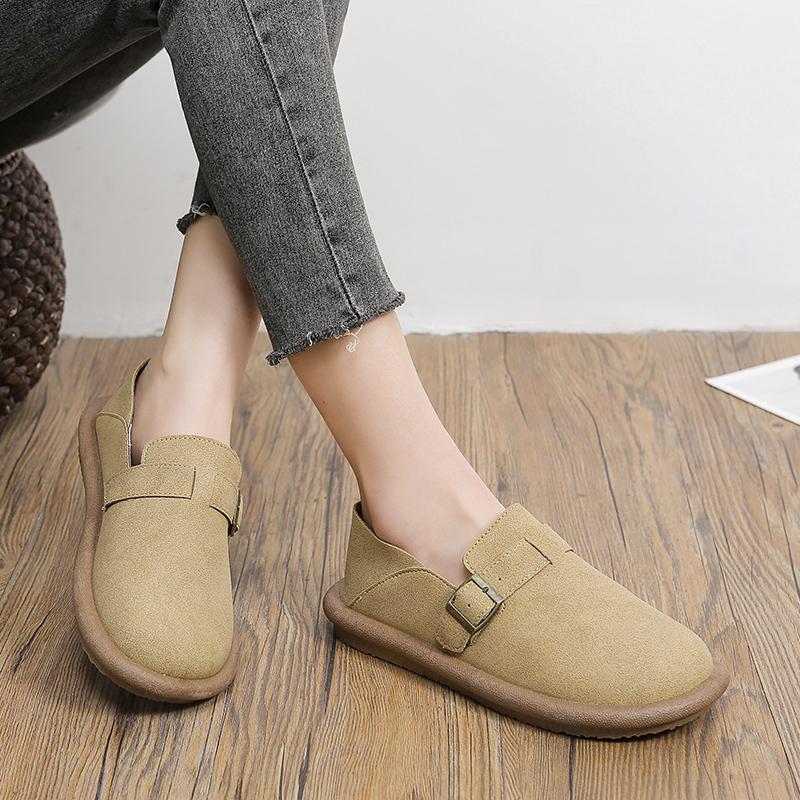 Moda 2025 Buty Damskie Płaskie Wsuwane Jesień Sukienka Retro Wsuwane Nowe Jesienne Buty Damskie Wsuwane Jesień Damskie Obuwie Retro Buty