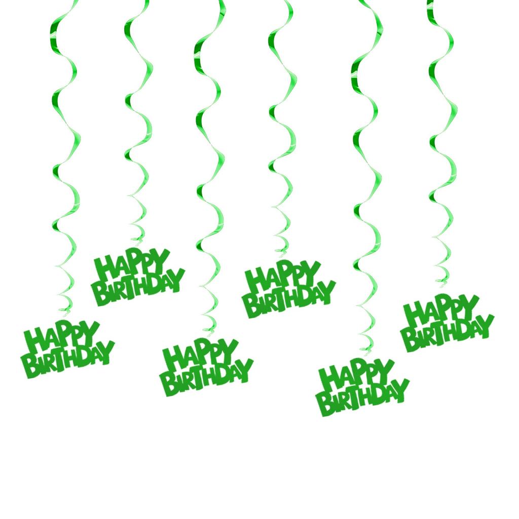 Pack of 6 Durable Reusable Spiral Hanging Decors Beautiful Spirals Hanging Decoration For Birthday And Party Settings