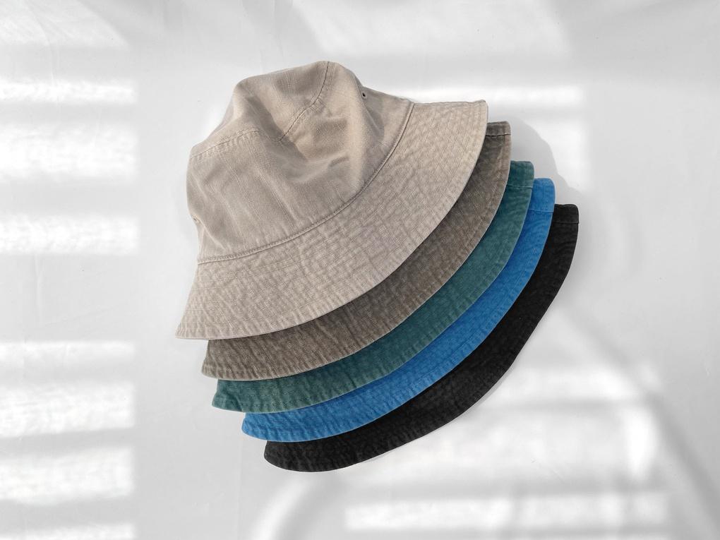 Women's Unisex Plain Washed Bucket Hat