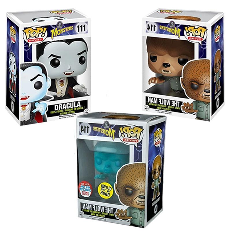 Detailed Monster Wolfman Vampire Dracula Toy Figure 9cm Made Of Rubber Vampire 111 Werewolf 114 Night Glow