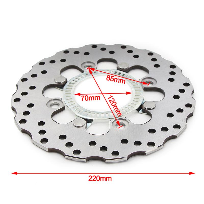 220mm Motorcycle Rear Brake Disc 5mm Brake Rotor for Kawasaki Z650 NINJA 650 ABS 17-22 ER-6F 06-17 ER-6N ABS 08-16