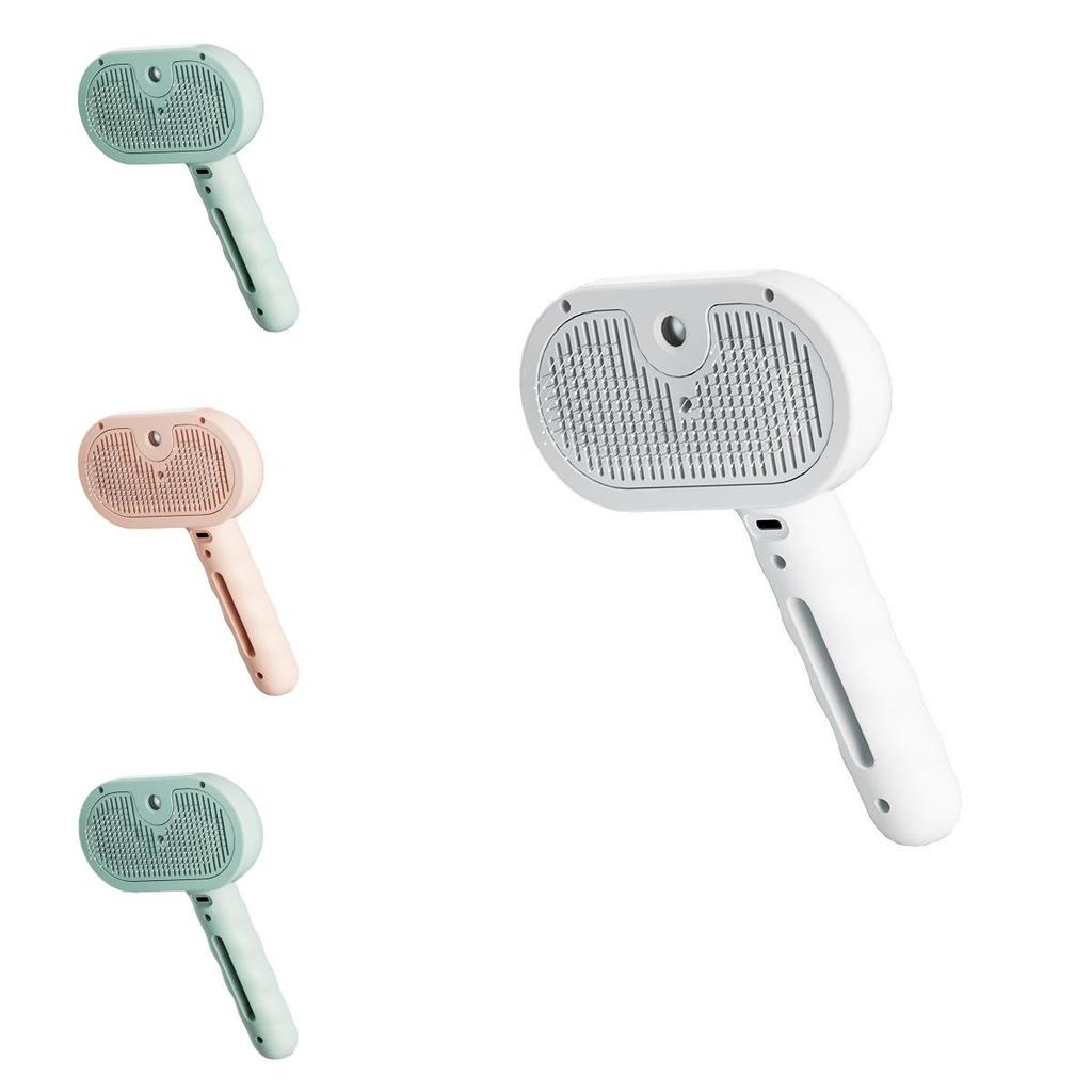 Press Type Cat Dog Pet Hair Comber With Spray Function For Dogs And Cats Fur Care