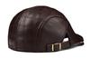 Men's Lambskin Leather Flat Cap - Autumn/Winter Warm Beret for Middle-Aged & Elderly