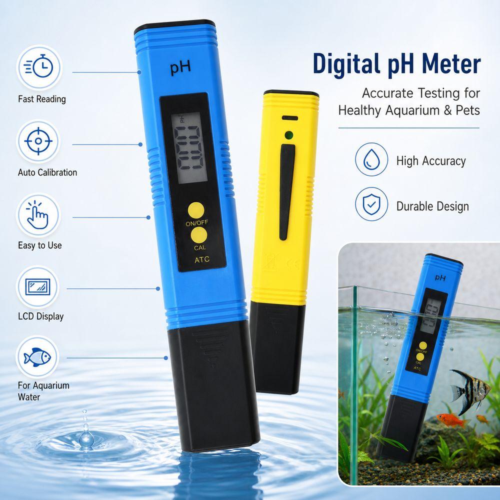 Automatic Temperature Compensation Water pH Tester Water Quality Tester Pet Water Testing