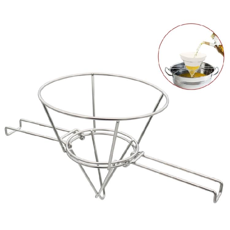 Practical Corrosion Resistant Deep Fryers Oil Strainer Commercial 304 Stainless Steel Cone Filter Rapid Debris Separation