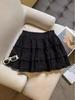 Autumn/Winter 2025 Korean Style Corduroy Skirt: High Waist, Sweet Ruffles, Pleated Double Layer, Fluffy Short Skirt.