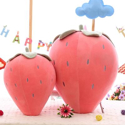 Erdbeer-Kissenpuppe Niedliche Puppe Plüschtier Haltepuppe Superweiches Kissen Bett Schlafmädchen Geschenk
