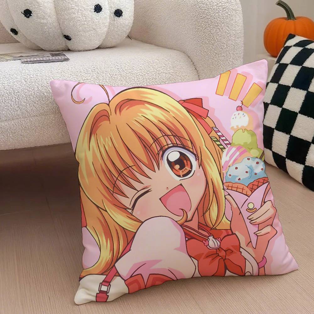 Mermaid Melody Pichi Pichi Pitch Pillow Case Anti-dustmite Pillowcase Invisible Zipper Silky Short Plush Sofa Cushion Cover