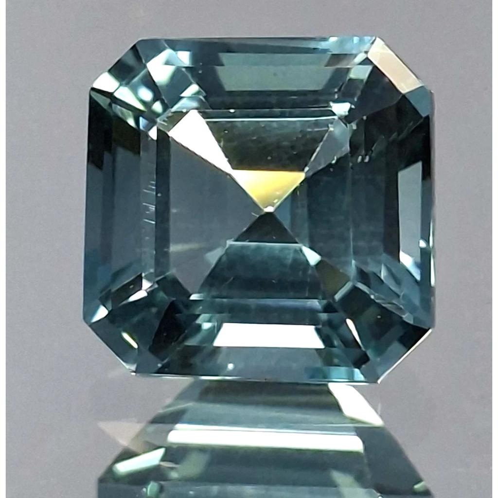 Natural Tourmaline Teal Blue Asscher Cut 10-12 Ct Fabulous Certified Gemstone