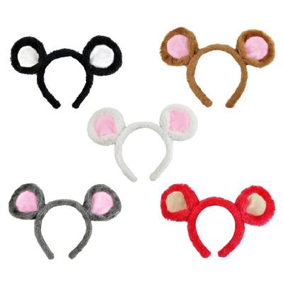 Soft Bear Headband Cartoon Animal Hairband Mouse Ears Hair Hoop for Washing Face