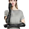 Women's Long Lambskin Gloves - Winter Velvet Warm Touchscreen Arm Cover, Korean Style