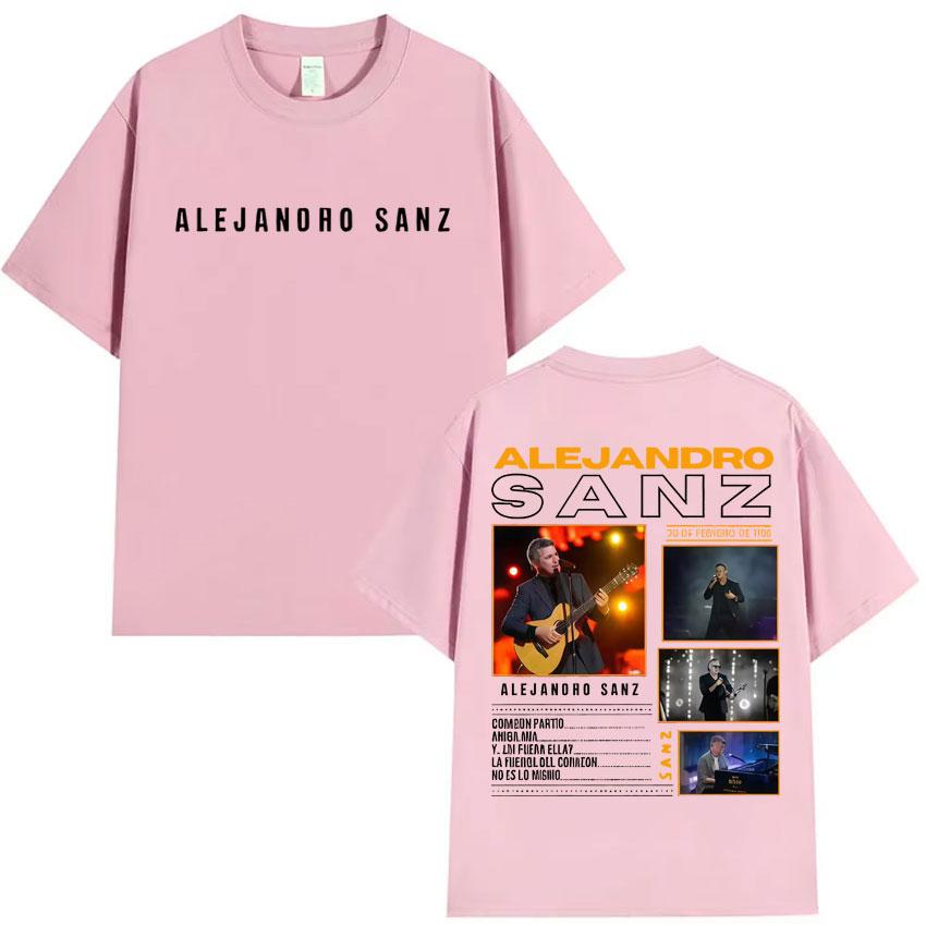 Singer Alejandro Sanz Graphic Fashion Tshrit Summer Harajuku T Shirt Gothic Mens Cotton Tshirt Casual Oversized Tees Fans Gift