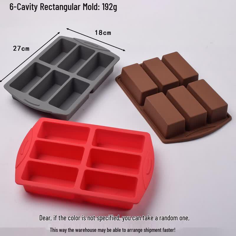 MDNG Silicone 6-Cavity Rectangular Baking Mold Set