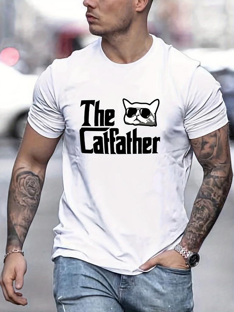 Summer Men's Letter Printed Casual Round Neck Short Sleeved 100% Pure Cotton Outdoor Cool Soft Loose Oversized T-shirt