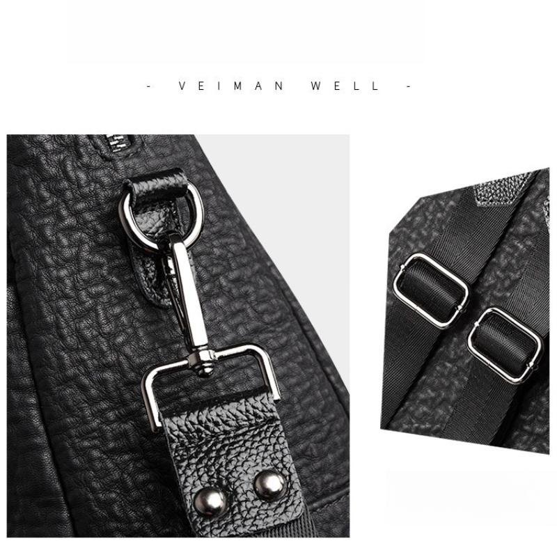 Women's New Fashion Korean Style Large Capacity Anti-theft Female Travel Backpack All-match Leather Leisure Bag