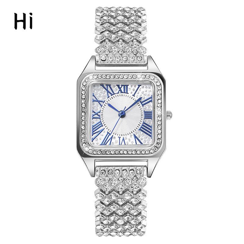 

Модные римские часы с квадратным ромбом и женским кварцевым корпусом