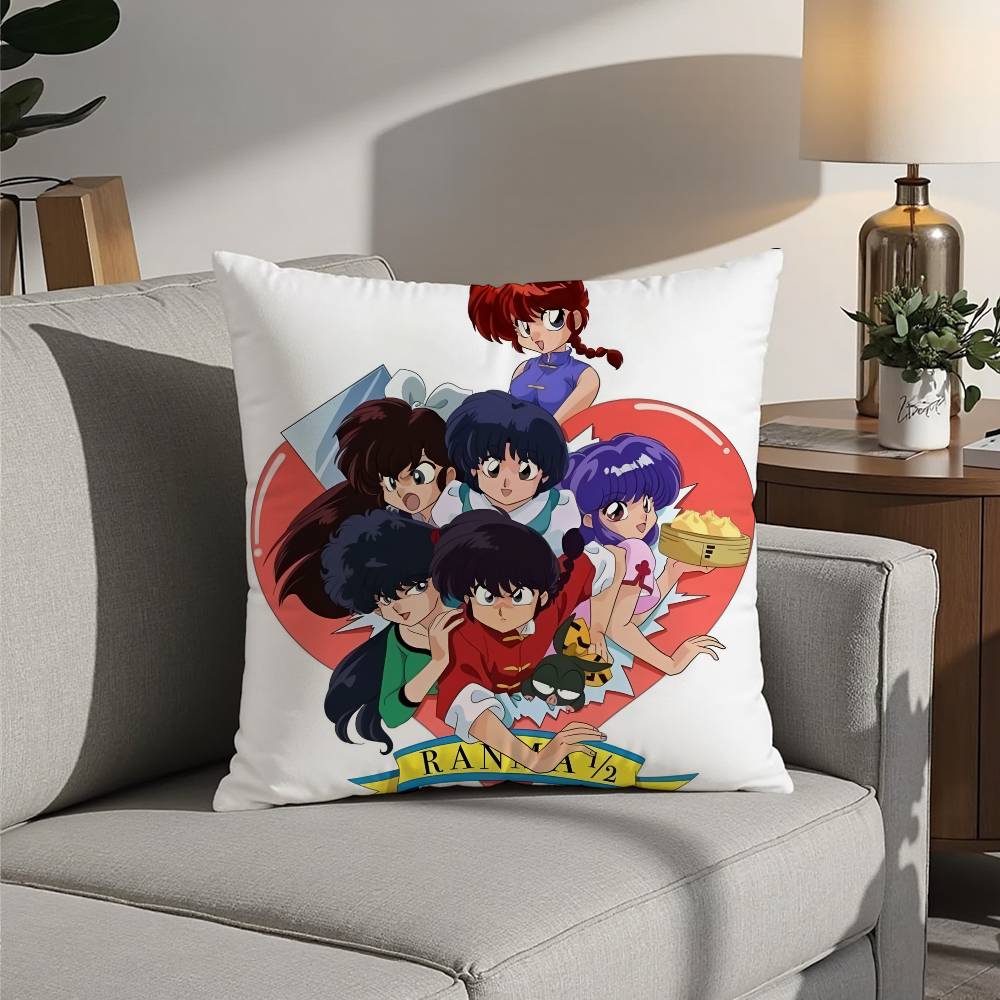 P Chan Ranma Cartoon Kissenbezug Sofa Dekorativ Zuhause Beidseitiger Druck Kurzplüsch Kissen Kissenbezug Feiertagsgeschenk