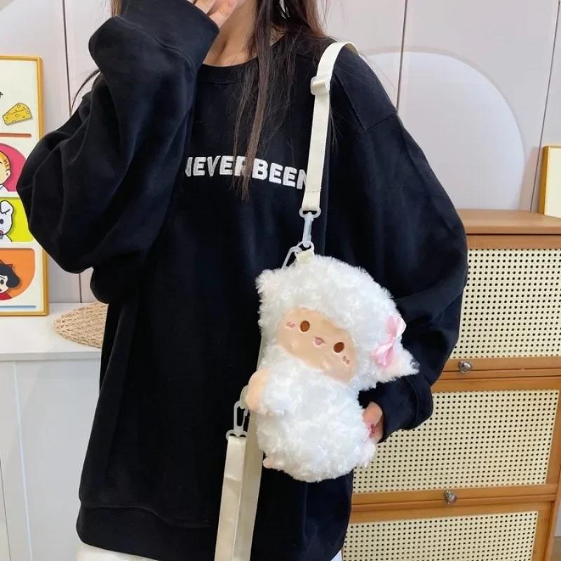 Penguin Plush Backpack Kawaii Sheep Fashion Bag Animal Cute Doll Shoulder Bag Women Crossbody Bag Mobile Phone Coin Purse Case