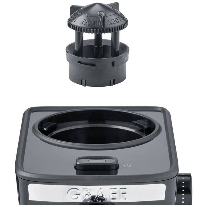 Graef CM252 CM252EU Moulin à café noir moulin à disque en acier inoxydable
