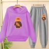 Suit Hoodie, "Baby Boy", Suitable for Boys and Girls Aged 3 to 12. Its Features Are Pink, White and Blue Tops and Trousers