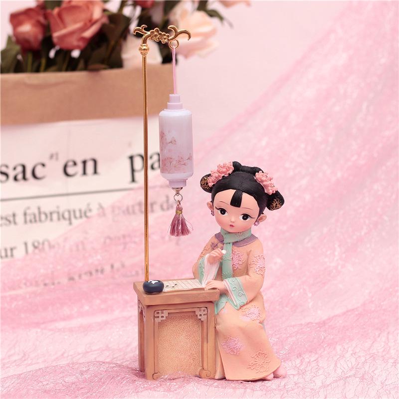 Şarap Dolabı ve Oturma Odası İçin Yaratıcı Retro Prenses Figür Dekorasyonu