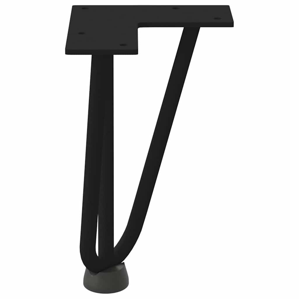 Vidaxl Nogi Do Stołu Hairpin, 4 Szt., Czarne, 20 Cm, Lita Stal