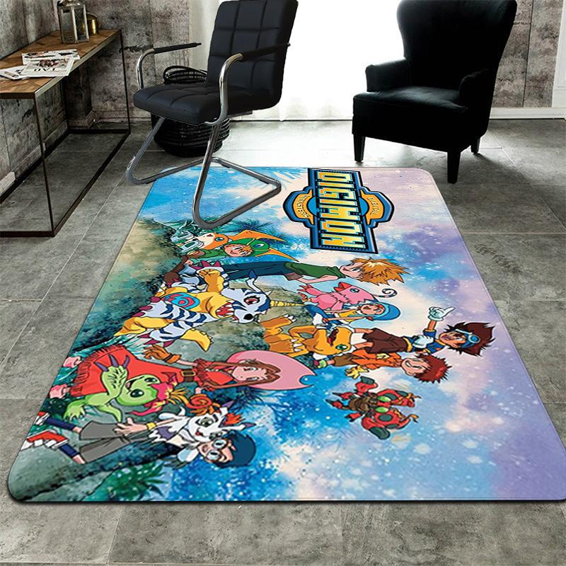 Digimon Rug Floor Mat for Living Room or Bedroom Soft and Comfortable Carpet a Gift for Birthday and Holiday.NFF0928542