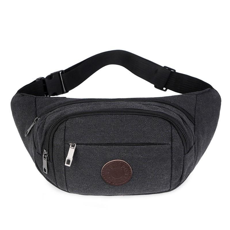 Casual Canvas Waist Bag Waist Bag Mobile Phone Bag Banana Bag Fanny Pack Men