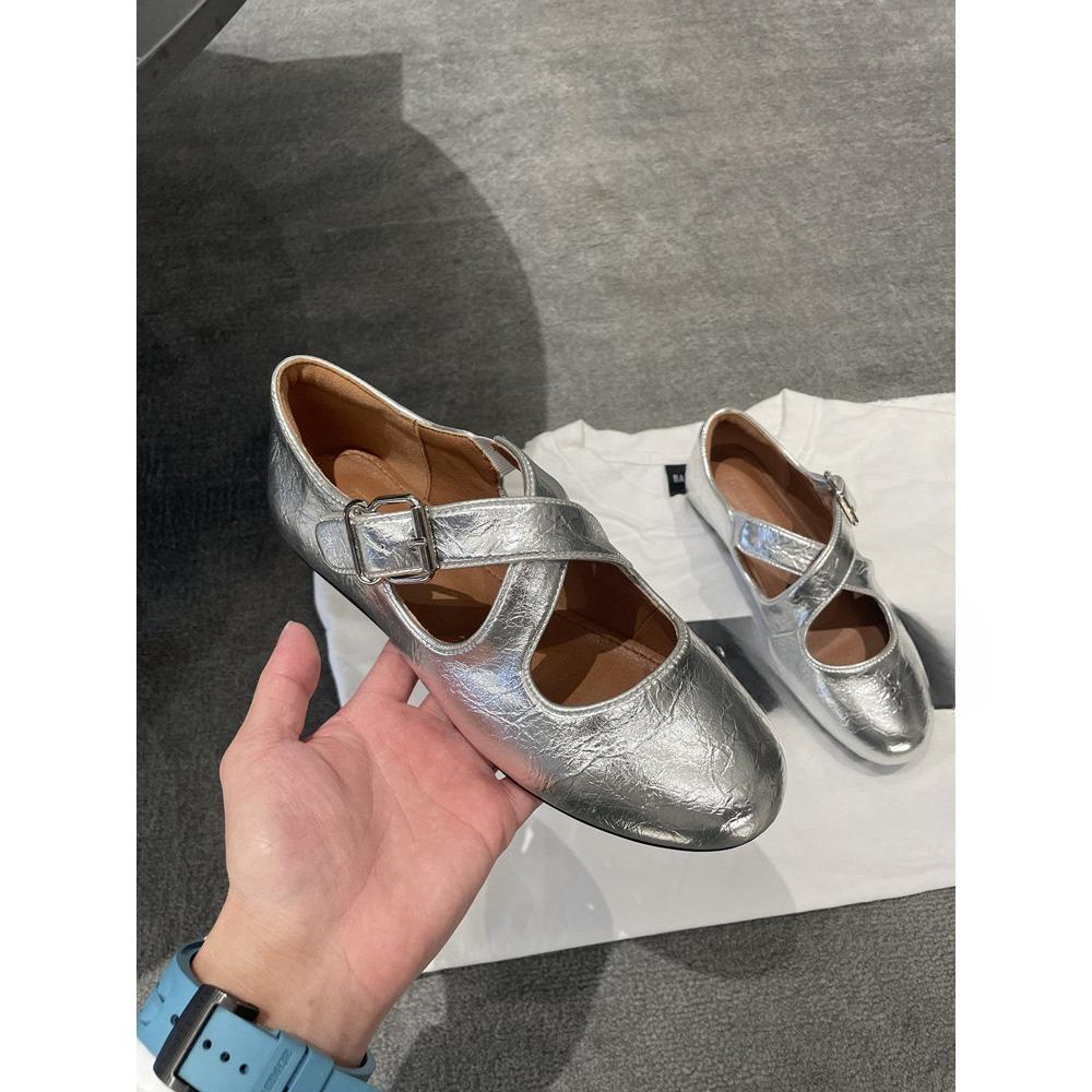 Retro Summer New Women Flats Fashion Shallow Mary Jane Soft Casual Ballet Shoes Slingback Ladies Outdoor Sneaker