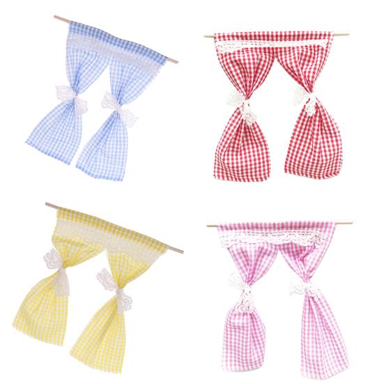 Miniature Lace Curtain Various Colors Excellent Workmanship Cotton Cloth Mini Tie Back Floral Curtains for Family