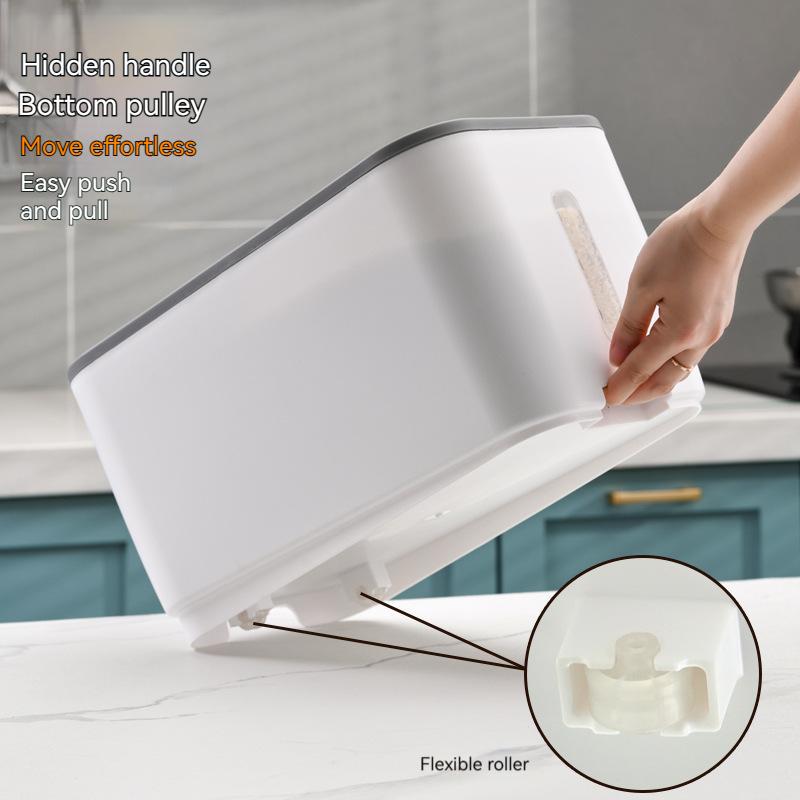 Push-Pull-Reiseimer, insektensicher, feuchtigkeitsbeständig, Aufbewahrungsbox für Küchengetreide, integrierte Abwehrbox, Lebensmittel-Organizer-Behälter