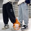Boys' Fleece-Lined Sweatpants: Autumn/Winter Casual Loose Fit Sports Pants