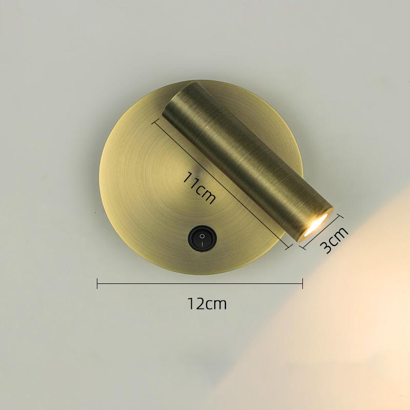 Minimalist LED Wall Lamp Reading Light for Corridor Bedroom Hotel Study Night Light Adjustable Rotate Wall Sconce 3W  Spotlight