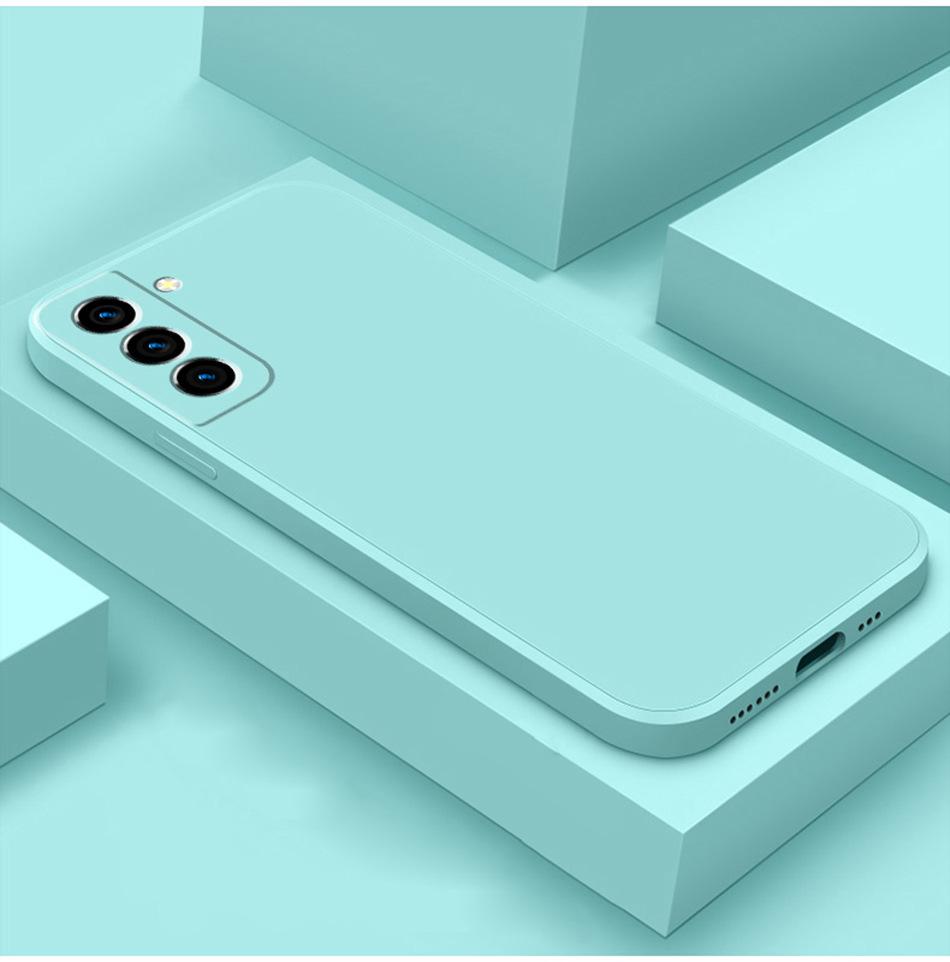 Suitable for Samsung Galaxy S25ultra Mobile Phone Case S24Plus Liquid Silicone S22 Straight Edge S23 Protective Case