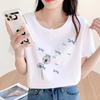 Geometric Trend Women's Short Sleeve Round Neck Fashion T-shirt