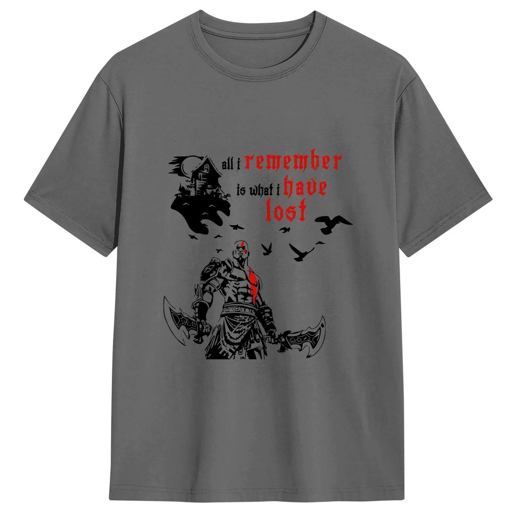 Unisexs TShirts God of war Kratos Casual Pure Cotton Tee Shirt Short Sleeve T Shirt Crewneck Clothes 4XL 5XL