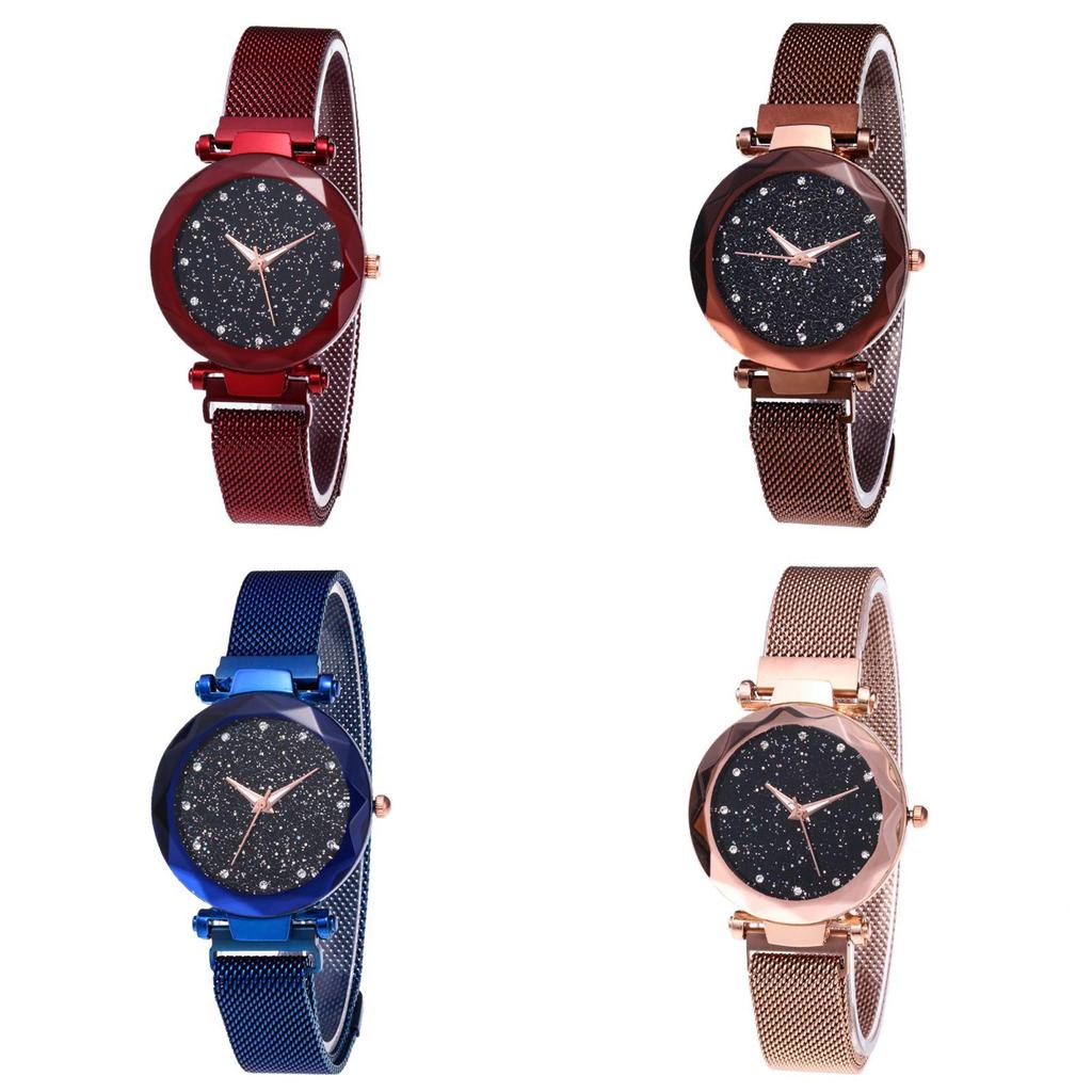 Montre-ceinture de mode pour femme Qualité Supérieure Ciel Étoilé Bracelet Magnétique Acier Inoxydable