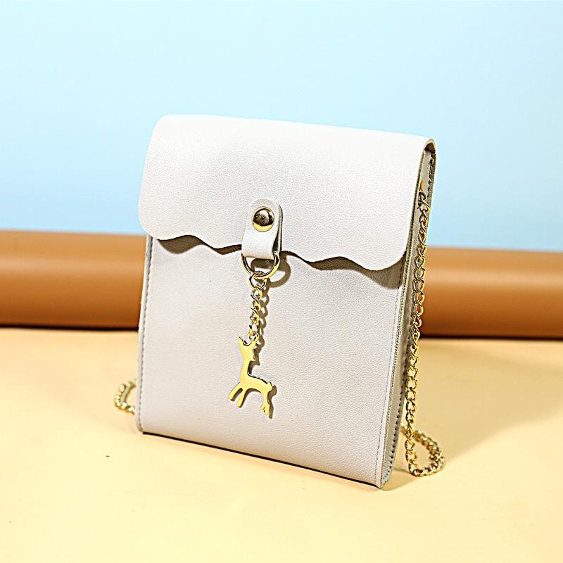 Fashion Deer Pendant Shoulder Messenger Bag New Mini Chain Mobile Phone Change Women's Bag