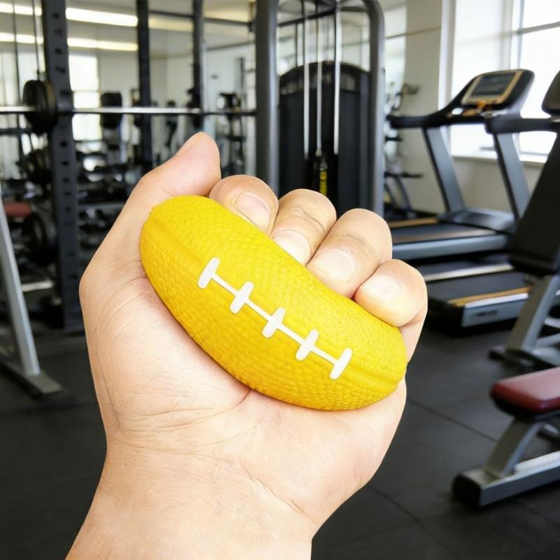 Bright Colored Football Hand Grip Ball High Elasticities Ball for Stress Relief Hand Training and Children Playtimes