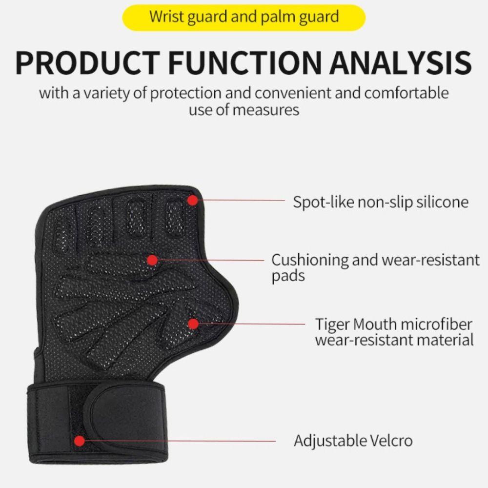 1 Pair Finger Cot Palm Protector Gloves Non-slip Weightlifting Hand Protect Pads  Pull-ups